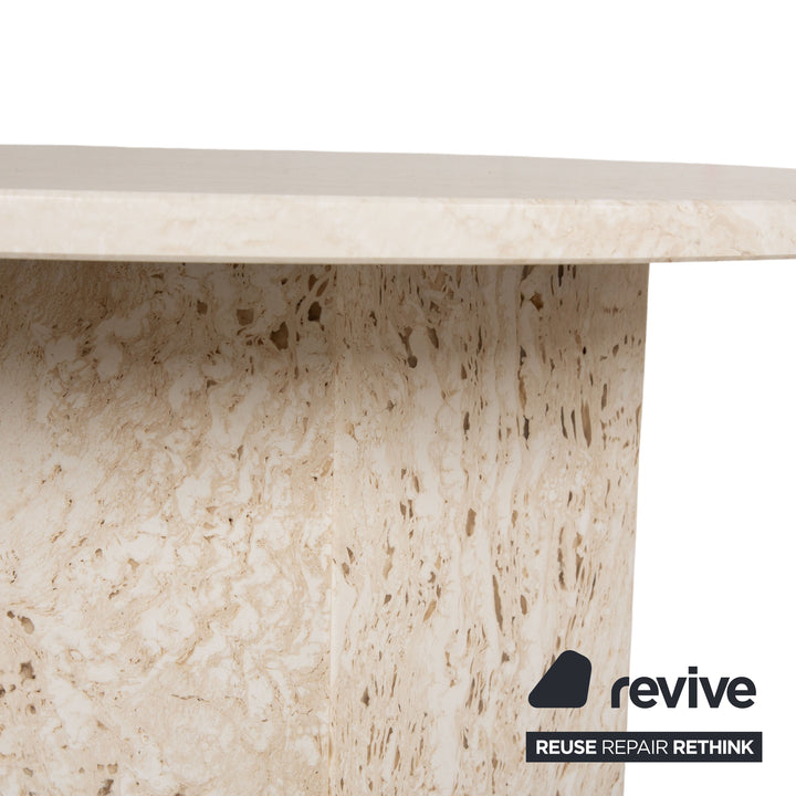 Gubi Epic Marble Coffee Table White Travertine Natural