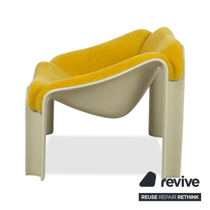 Gubi F300 Fabric Armchair Yellow Cream Eggshell