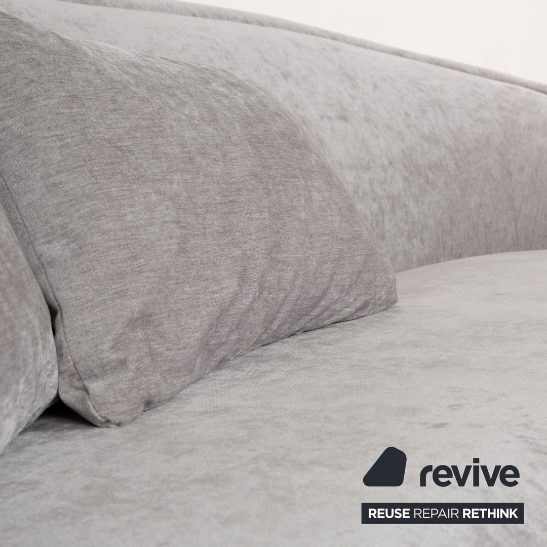 Gubi Reverse Fabric Two Seater Silver Grey Sofa Couch