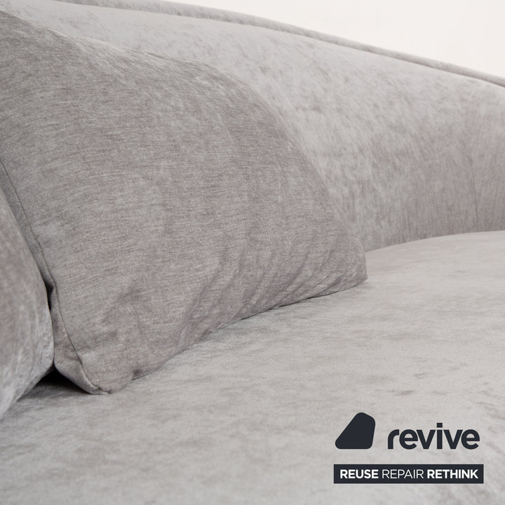 Gubi Reverse Fabric Two Seater Silver Grey Sofa Couch