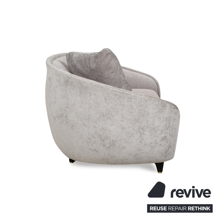 Gubi Reverse Fabric Two Seater Silver Grey Sofa Couch
