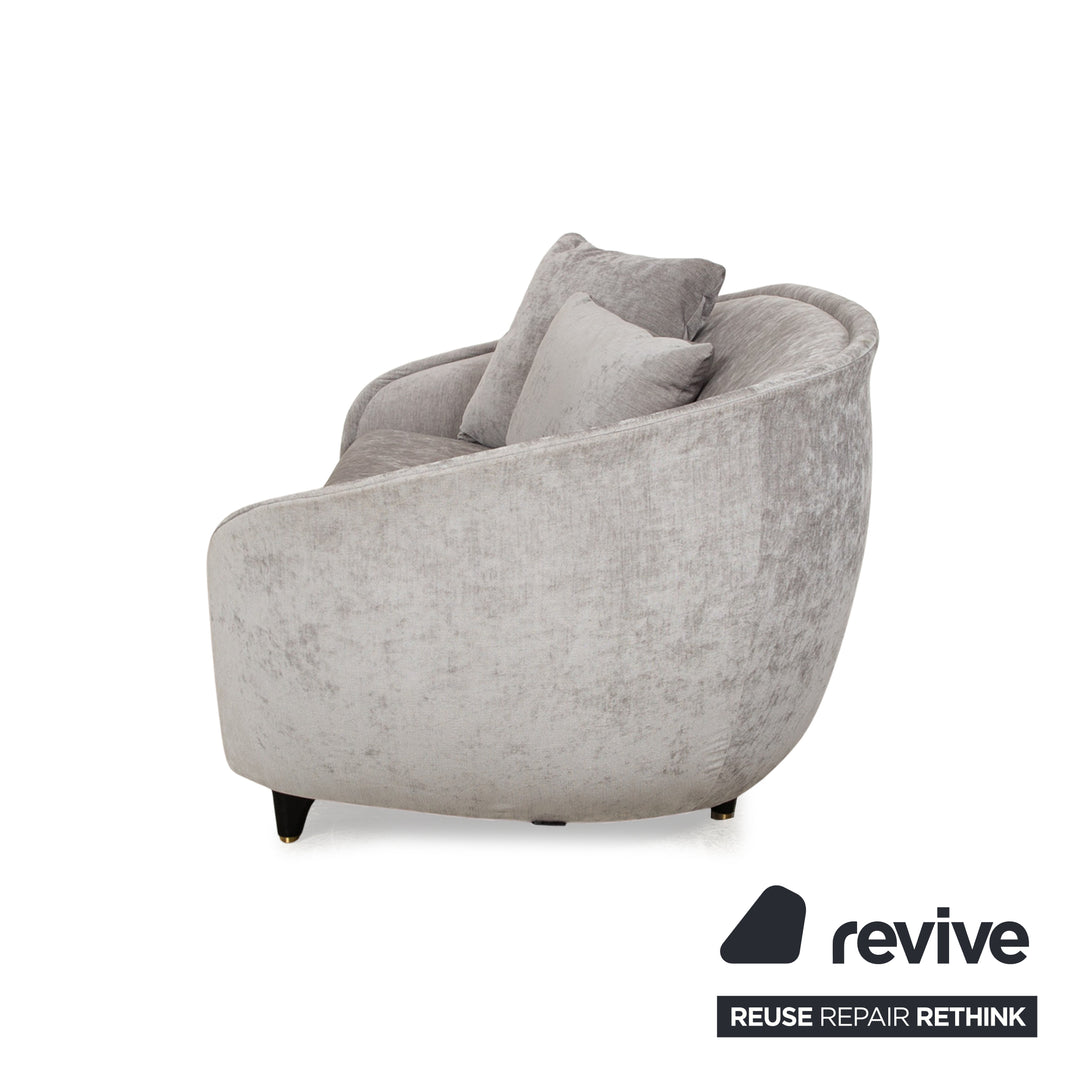 Gubi Reverse Fabric Two Seater Silver Grey Sofa Couch