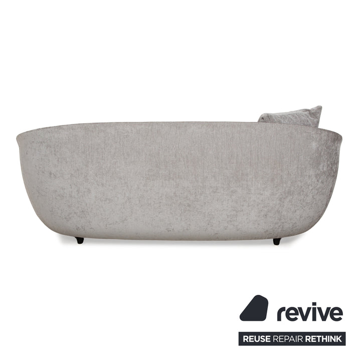 Gubi Reverse Fabric Two Seater Silver Grey Sofa Couch