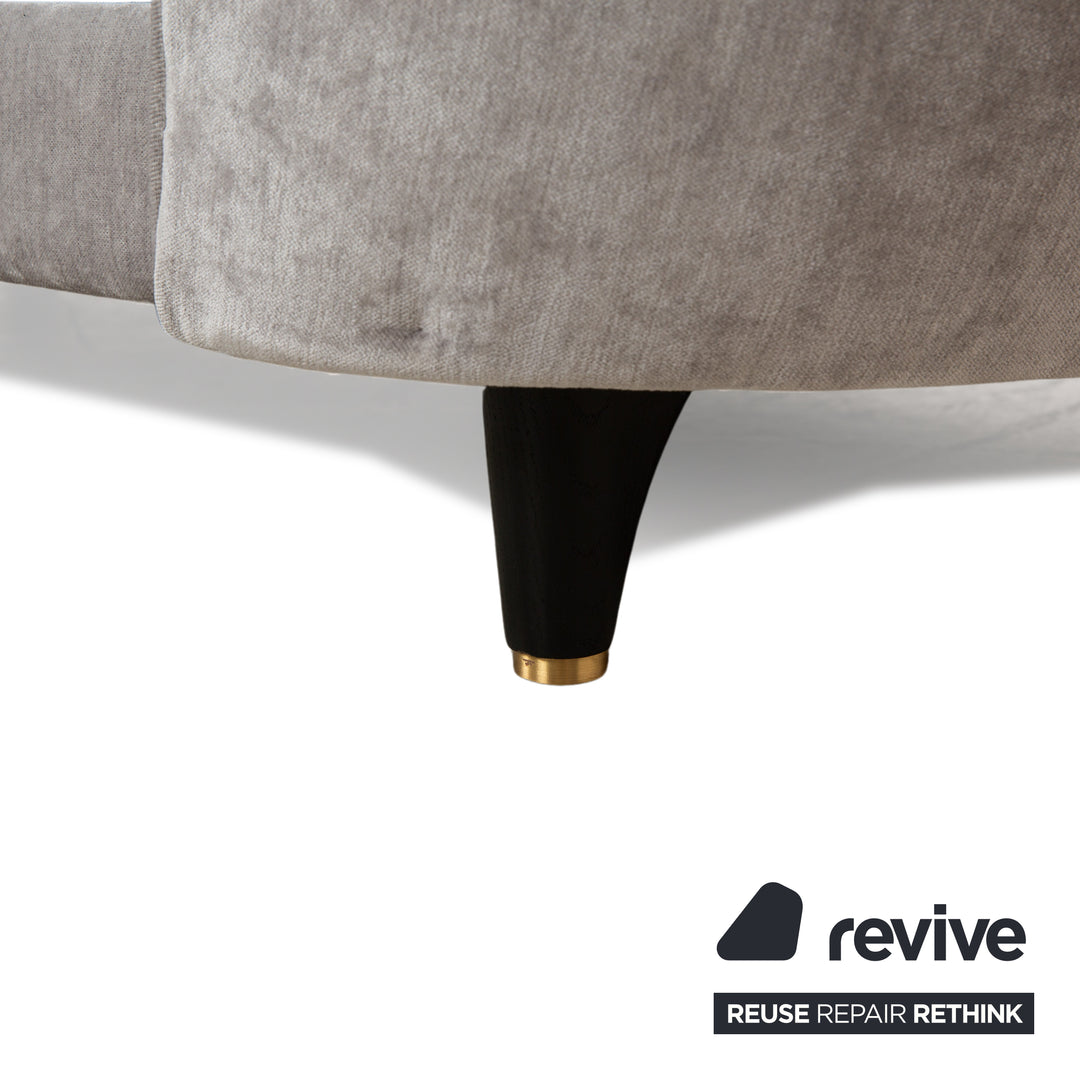 Gubi Reverse Fabric Two Seater Silver Grey Sofa Couch