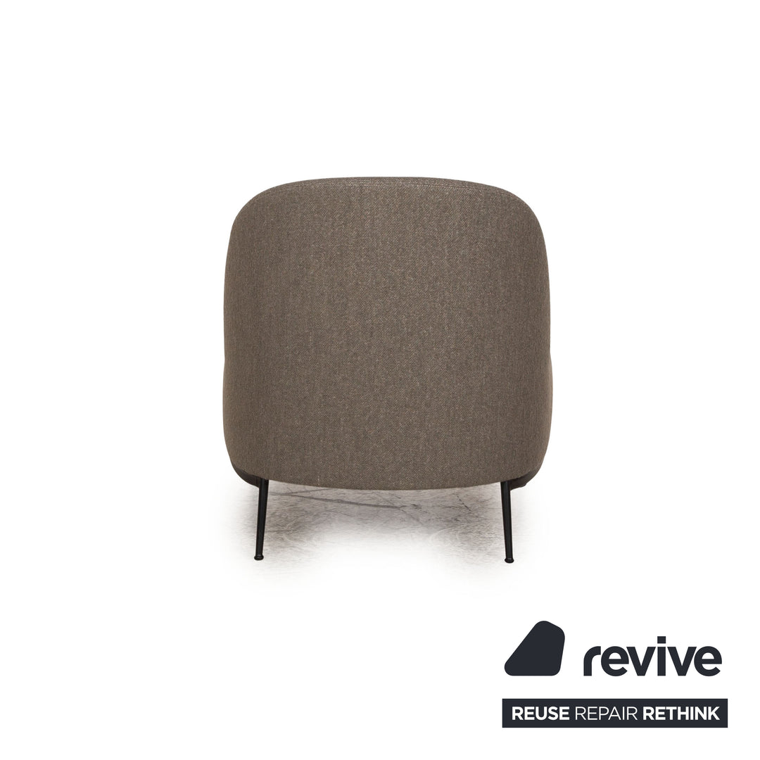 Gubi Sejour fabric armchair grey grey-green frame black