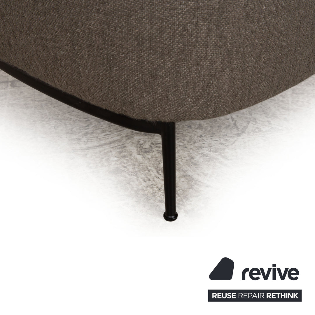 Gubi Sejour fabric armchair grey grey-green frame black