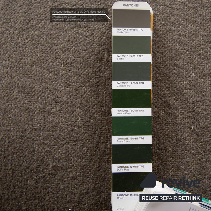 Gubi Sejour fabric armchair grey grey-green frame black