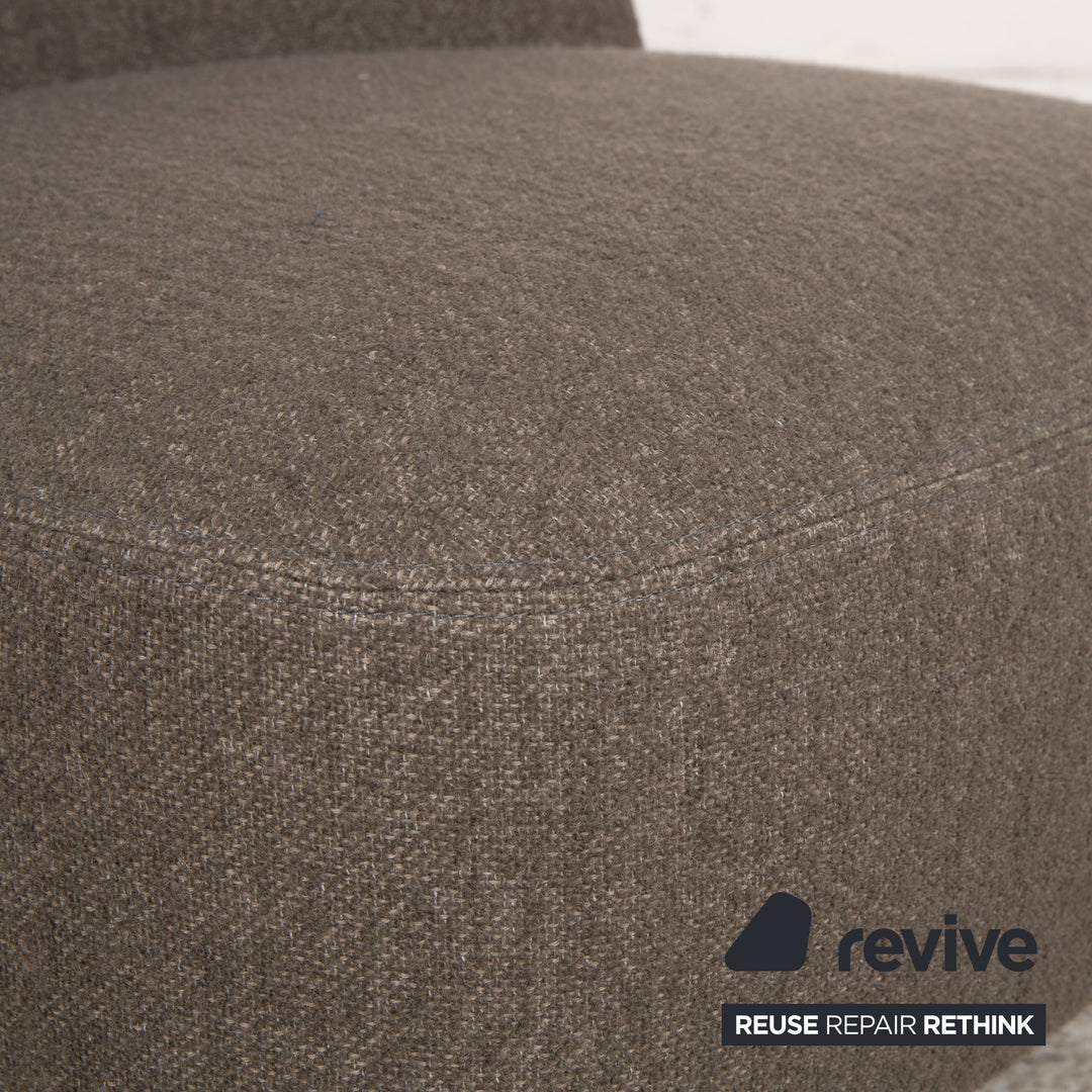 Gubi Sejour fabric armchair grey grey-green frame black