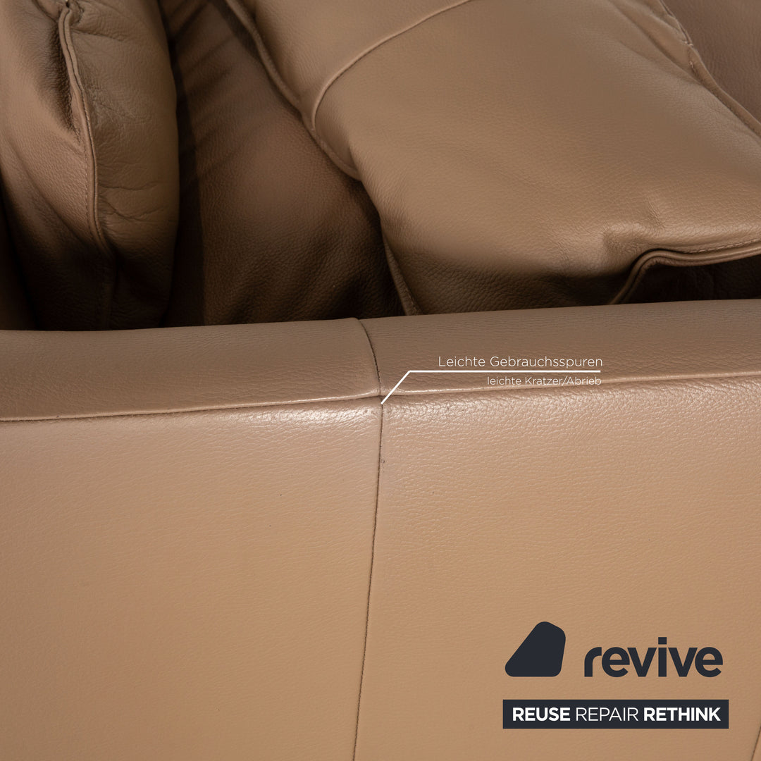 GUTMANN FACTORY leather sofa brown two-seater couch