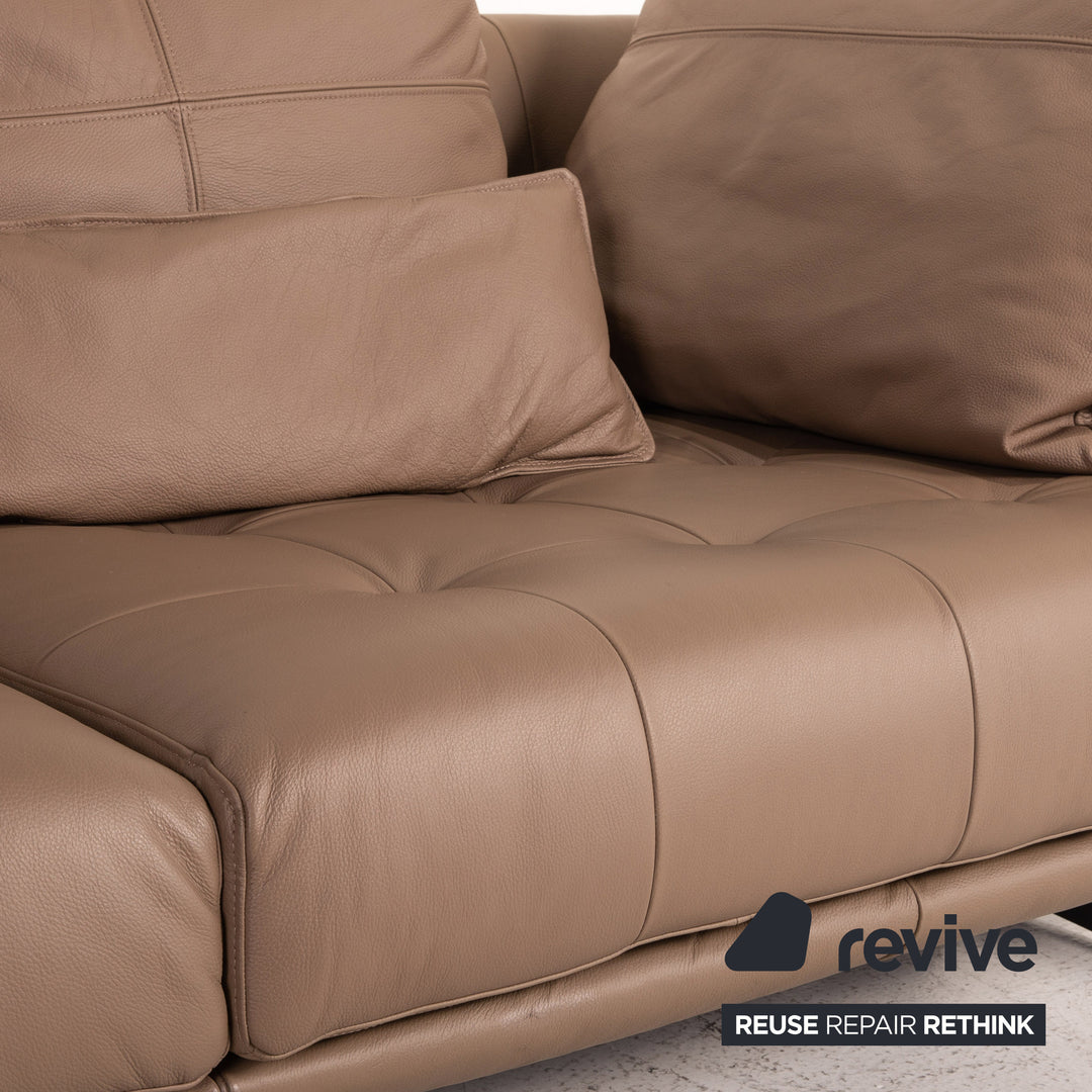 GUTMANN FACTORY leather sofa brown two-seater couch