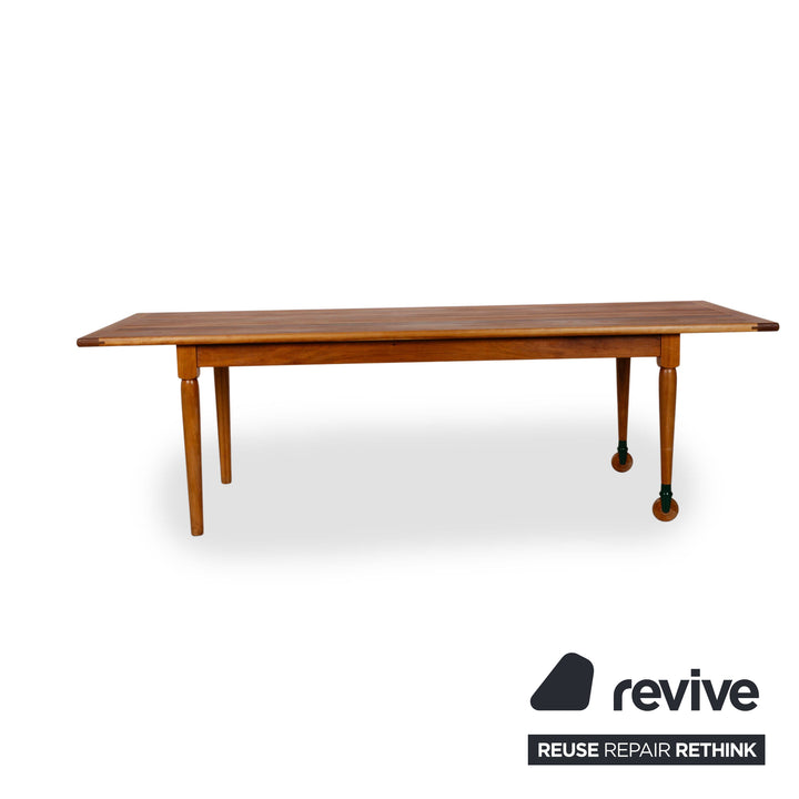 Habit Shaker Table Wooden Dining Table Brown Wheels 250 x 75 cm