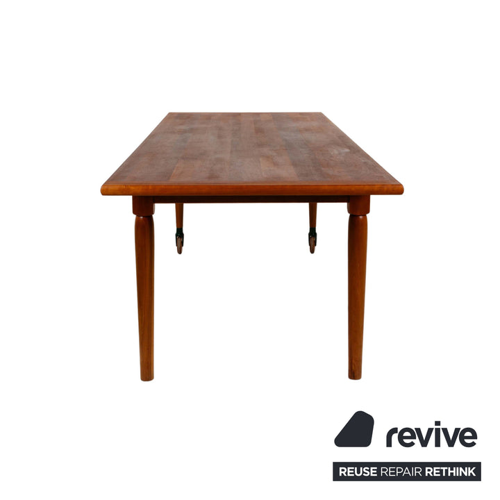 Habit Shaker Table Wooden Dining Table Brown Wheels 250 x 75 cm