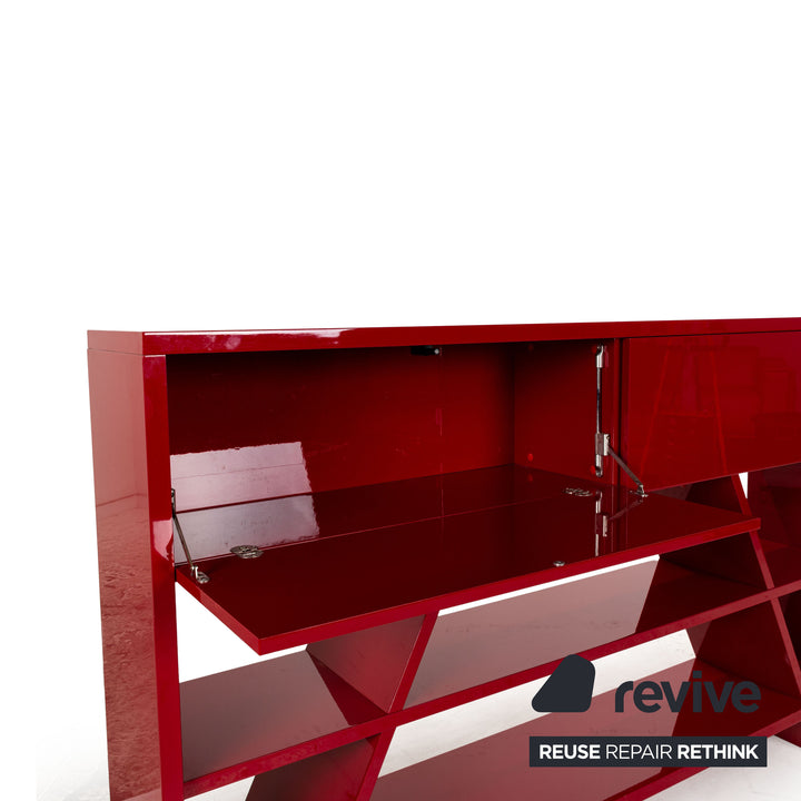 Habitat Wooden Sideboard Red