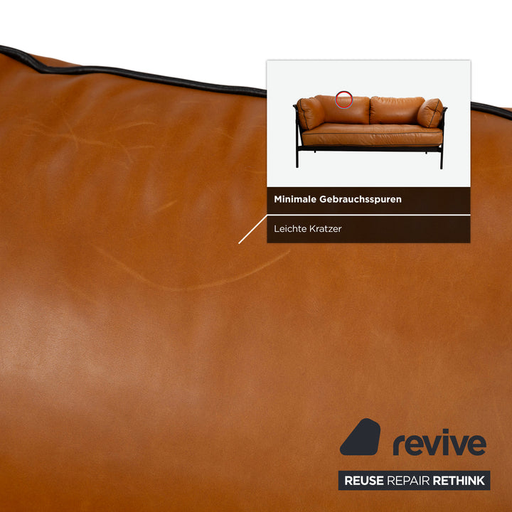 Hay Can Leder Zweisitzer Braun Cognac Sofa Couch