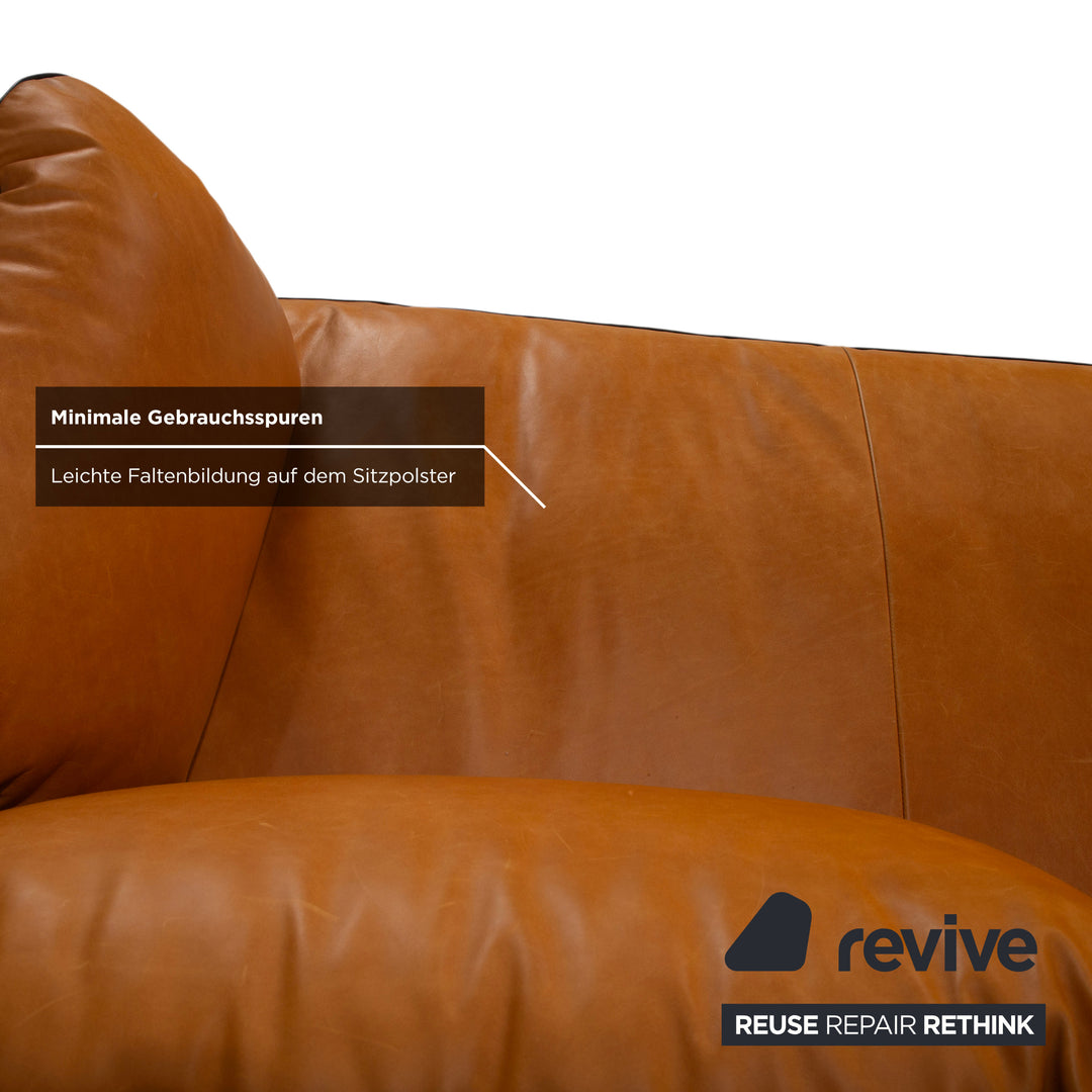 Hay Can Leder Zweisitzer Braun Cognac Sofa Couch