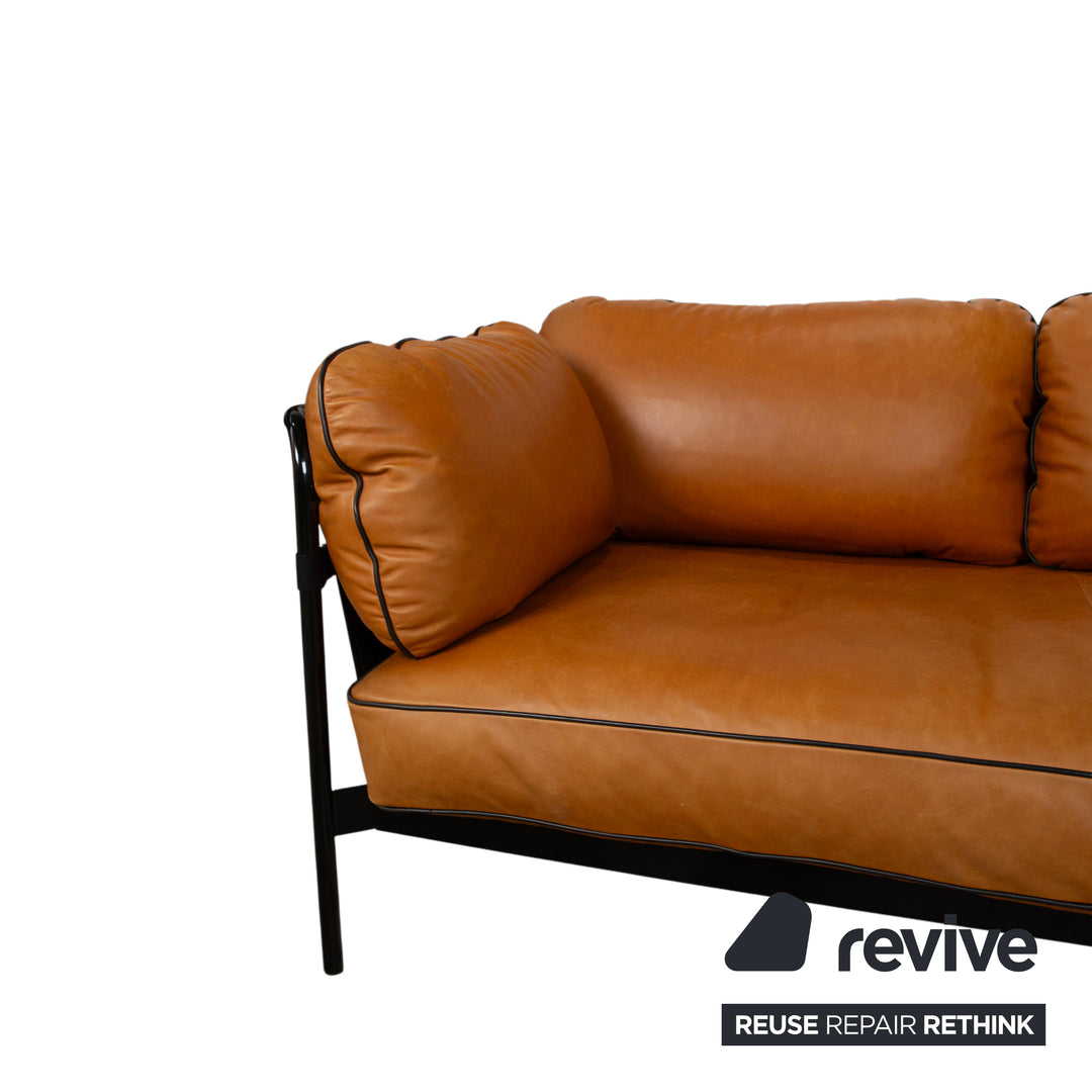 Hay Can Leder Zweisitzer Braun Cognac Sofa Couch