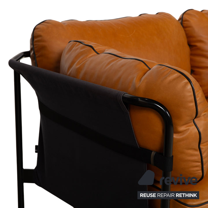 Hay Can Leder Zweisitzer Braun Cognac Sofa Couch