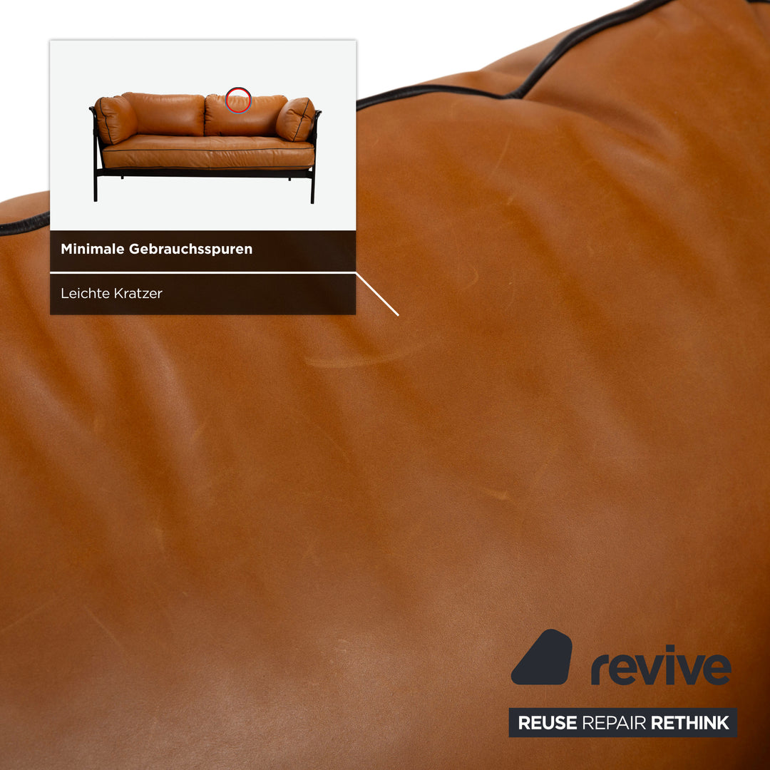 Hay Can Leder Zweisitzer Braun Cognac Sofa Couch