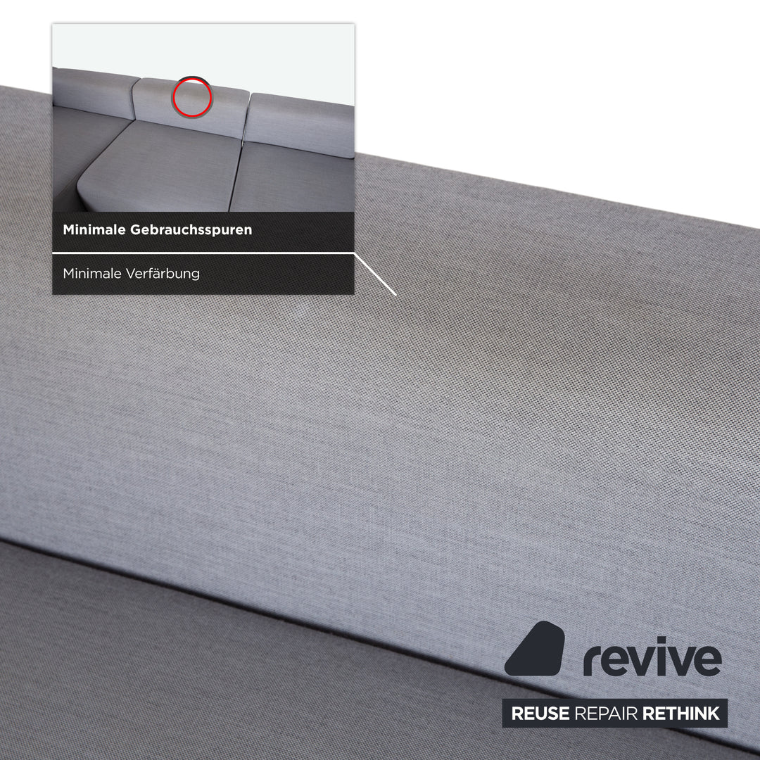 Canapé d'angle en tissu gris HAY Mags