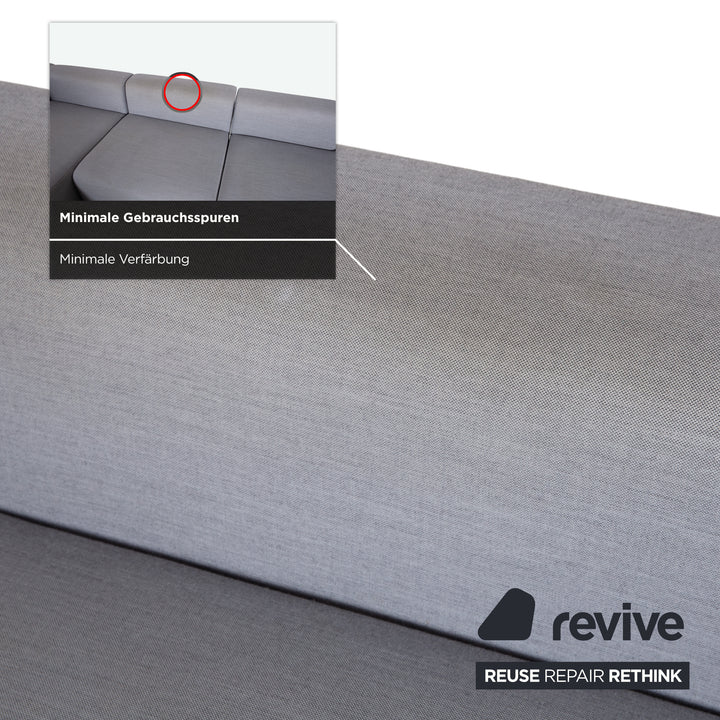 Canapé d'angle en tissu gris HAY Mags