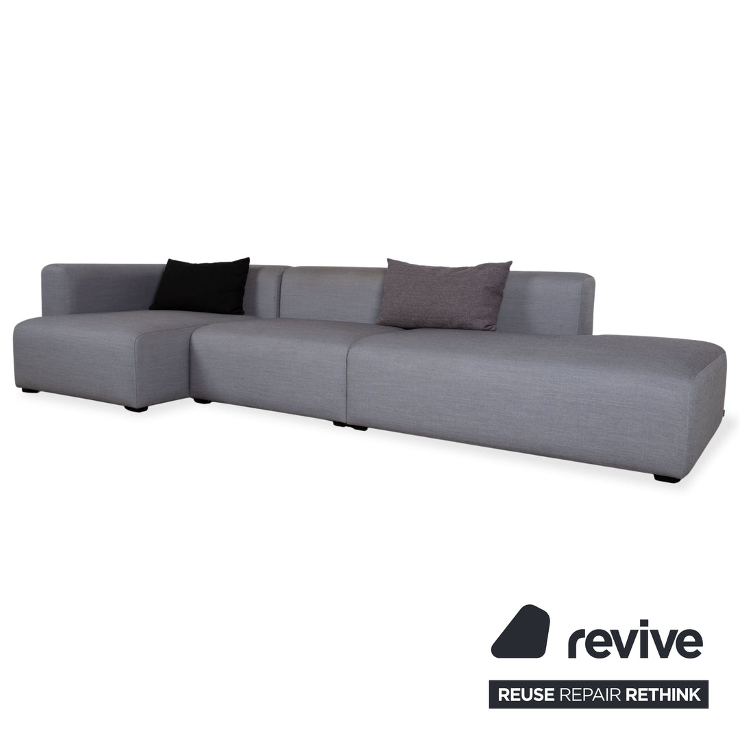 HAY Mags Stoff Ecksofa Hocker Grau Sofa Couch
