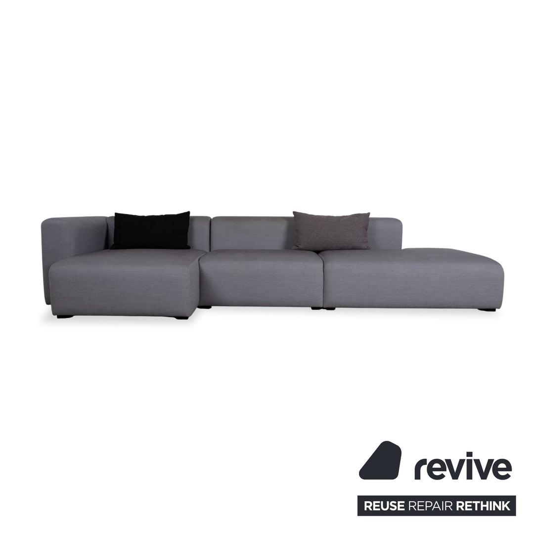 HAY Mags Stoff Ecksofa Hocker Grau Sofa Couch