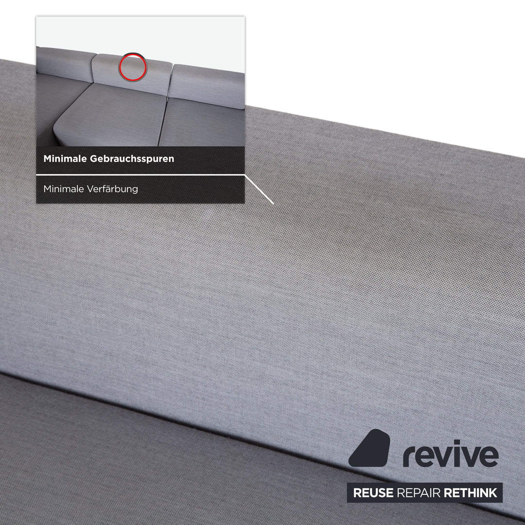HAY Mags Stoff Ecksofa Hocker Grau Sofa Couch