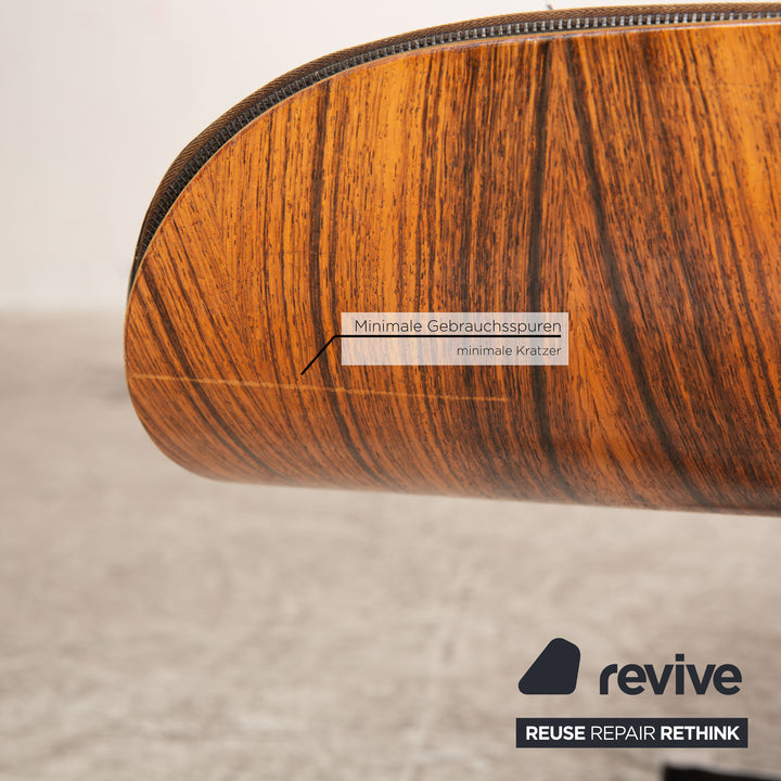 Hermann Miller Eames Lounge Chair inkl. Ottomann Leder Sessel Schwarz Palisander