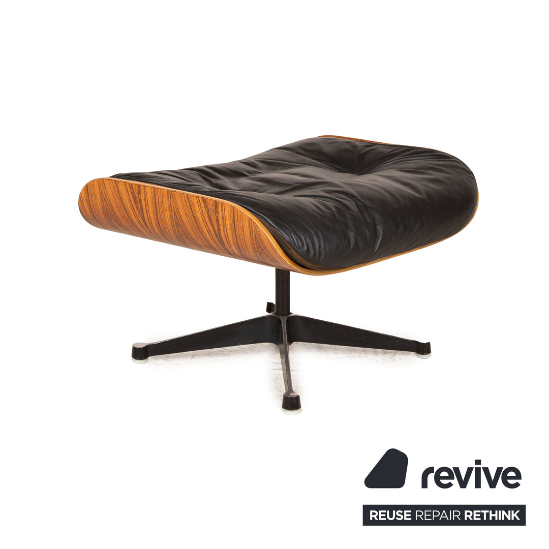 Hermann Miller Eames Lounge Chair inkl. Ottomann Leder Sessel Schwarz Palisander