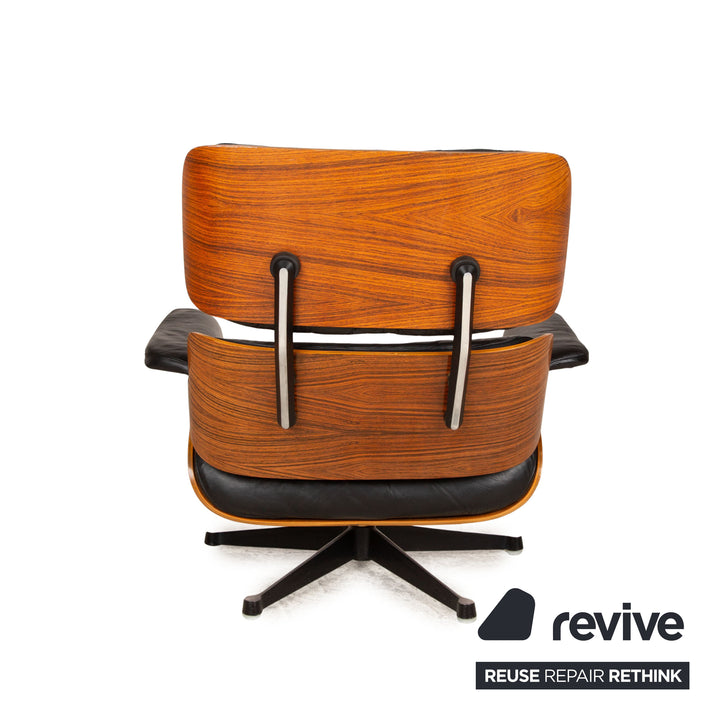 Hermann Miller Eames Lounge Chair inkl. Ottomann Leder Sessel Schwarz Palisander