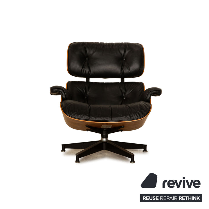 Hermann Miller Eames Lounge Chair (ohne Ottoman) Leder Sessel Schwarz