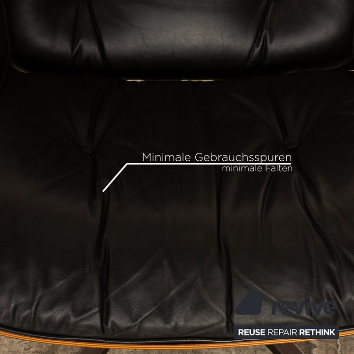 Hermann Miller Eames Lounge Chair (ohne Ottoman) Leder Sessel Schwarz
