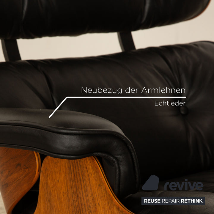 Hermann Miller Eames Lounge Chair (without Ottoman) Leather Armchair Black