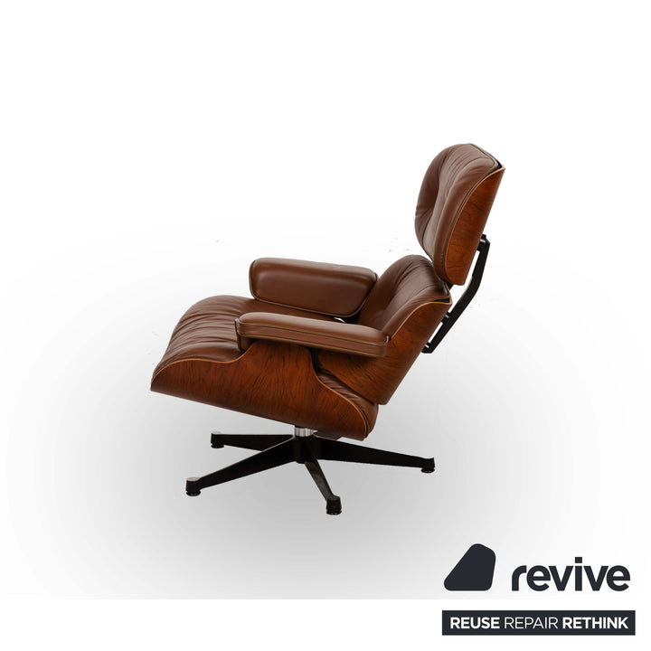 Fauteuil Lounge Hermann Miller Eames (sans pouf) Fauteuil en cuir marron