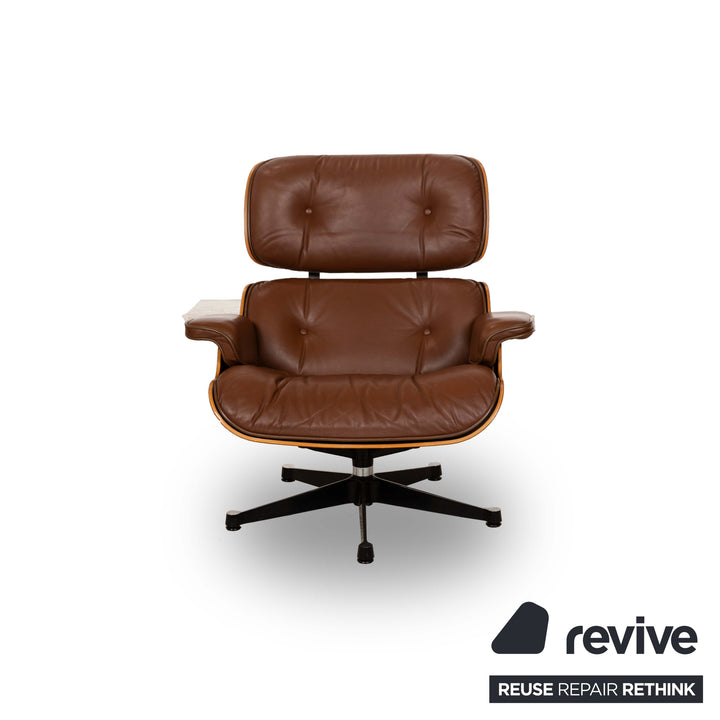 Fauteuil Lounge Hermann Miller Eames (sans pouf) Fauteuil en cuir marron