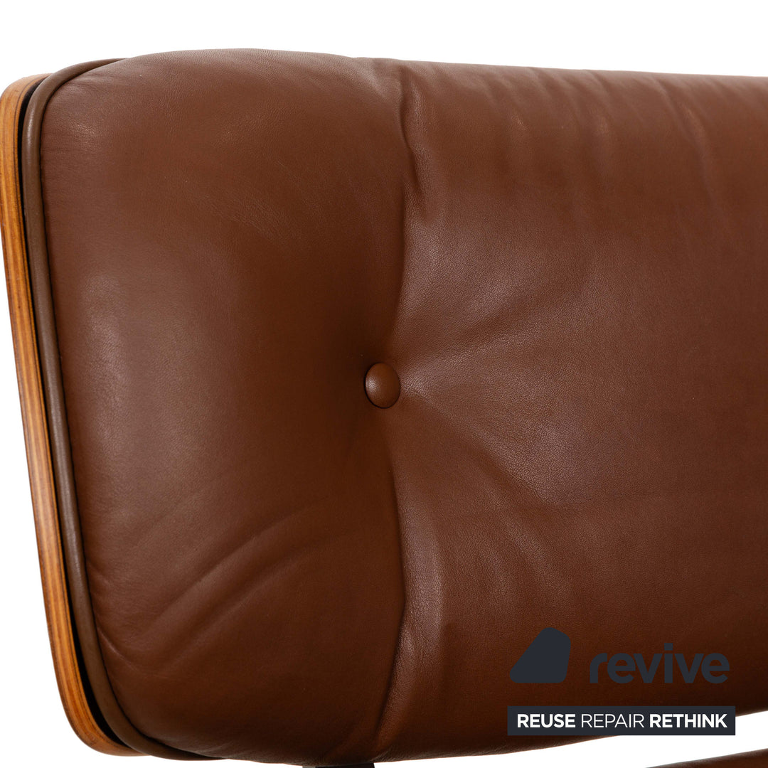 Fauteuil Lounge Hermann Miller Eames (sans pouf) Fauteuil en cuir marron