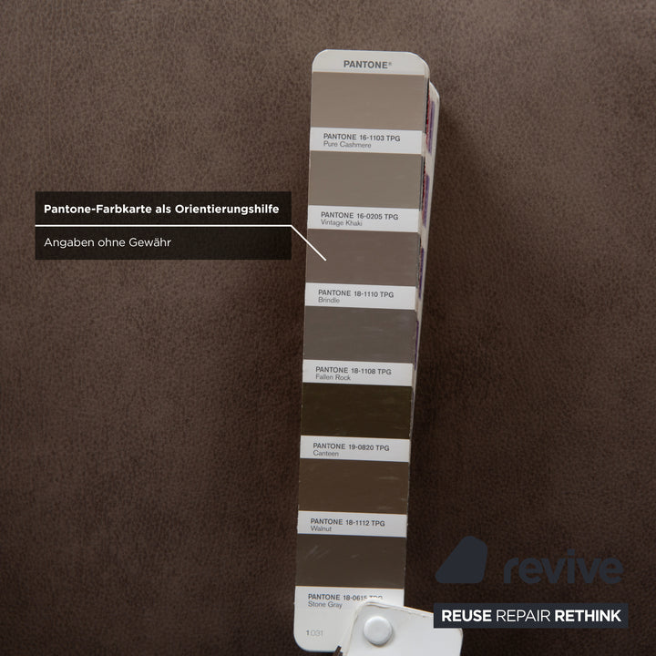 Himolla 0920 Leather 2x Armchair Grey Dark Grey Olive Manual Function