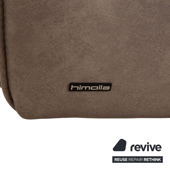 Himolla 0920 Leather Armchair Grey Dark Grey Olive Manual Function