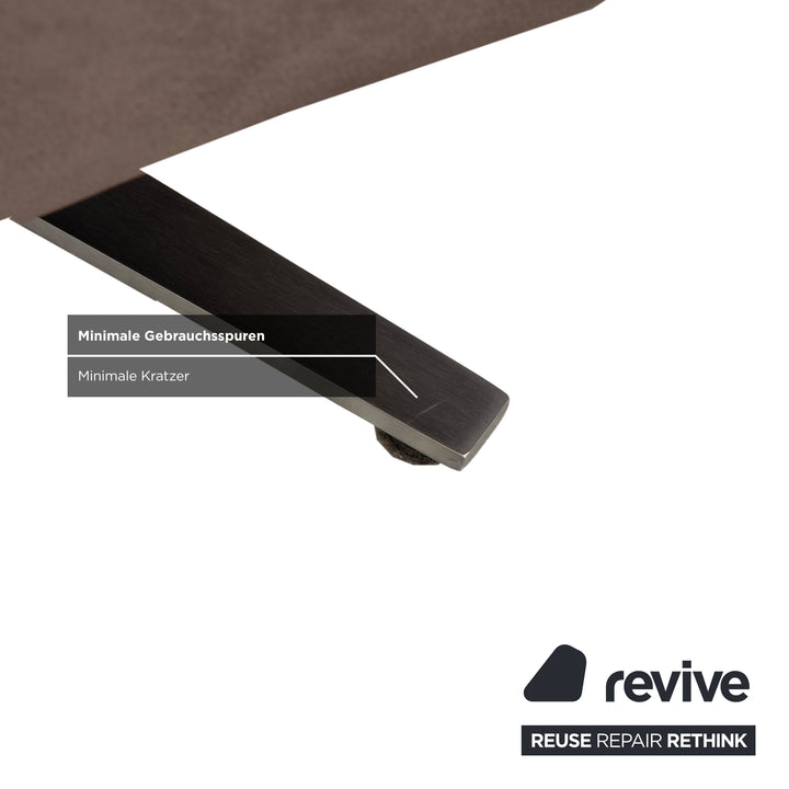 Himolla 0920 Leather Armchair Grey Dark Grey Olive Manual Function