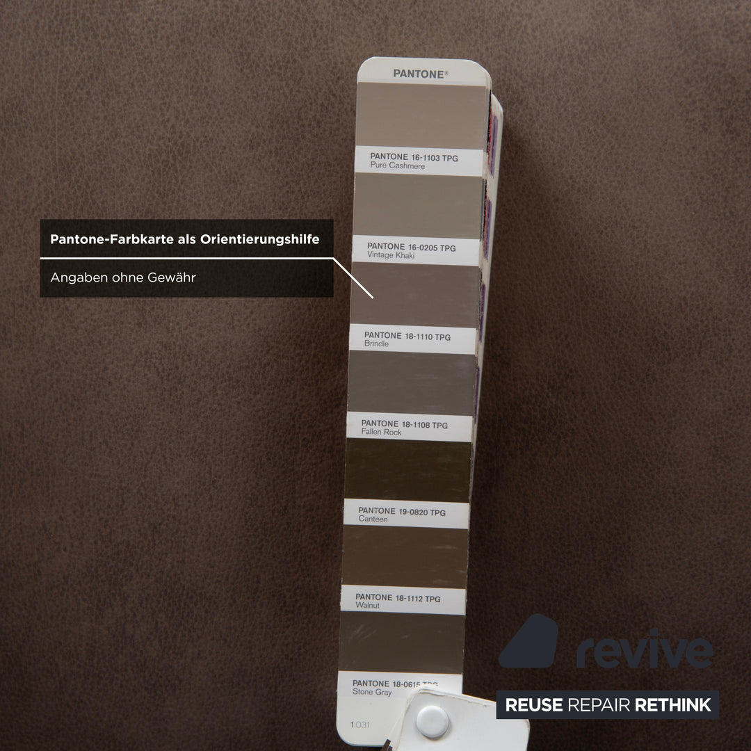 Himolla 0920 Leather Armchair Grey Dark Grey Olive Manual Function