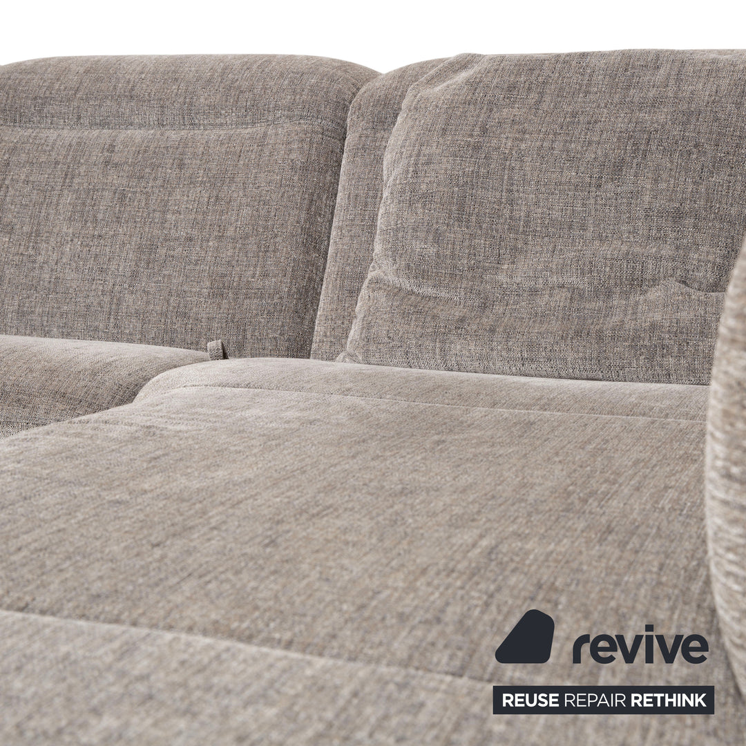 Himolla 1065.85 Stoff Ecksofa Grau meliert manuelle Funktion Couch Recamiere Rechts