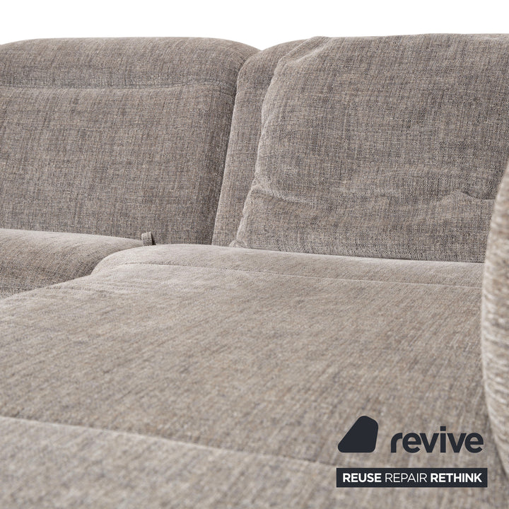 Himolla 1065.85 Stoff Ecksofa Grau meliert manuelle Funktion Couch Recamiere Rechts