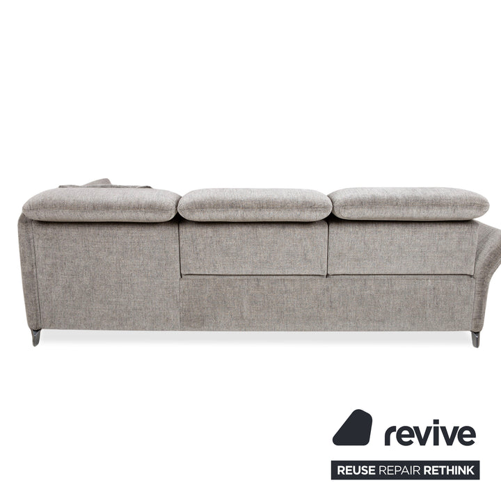 Himolla 1065.85 Stoff Ecksofa Grau meliert manuelle Funktion Couch Recamiere Rechts