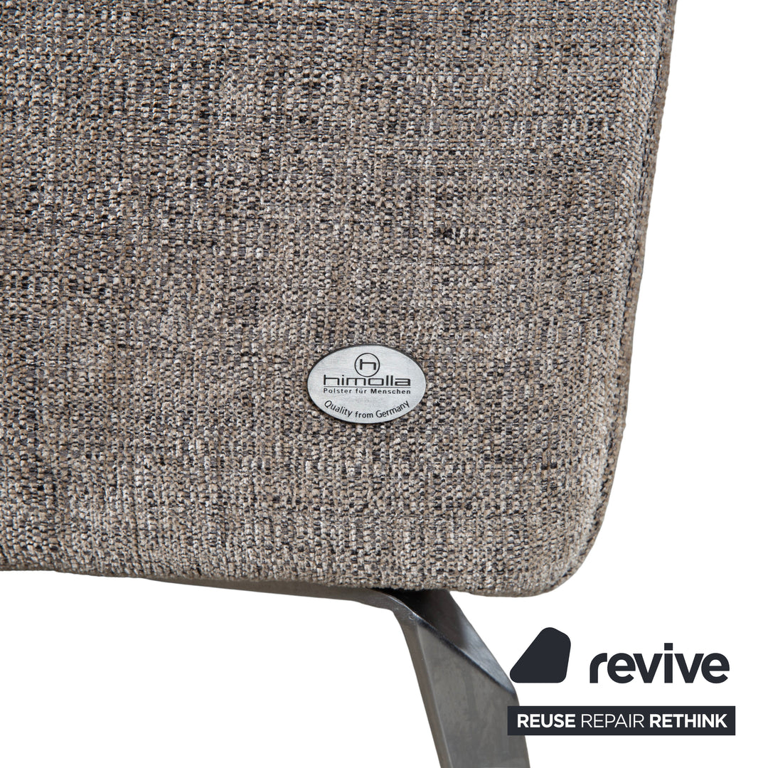 Himolla 1065.85 Stoff Ecksofa Grau meliert manuelle Funktion Couch Recamiere Rechts