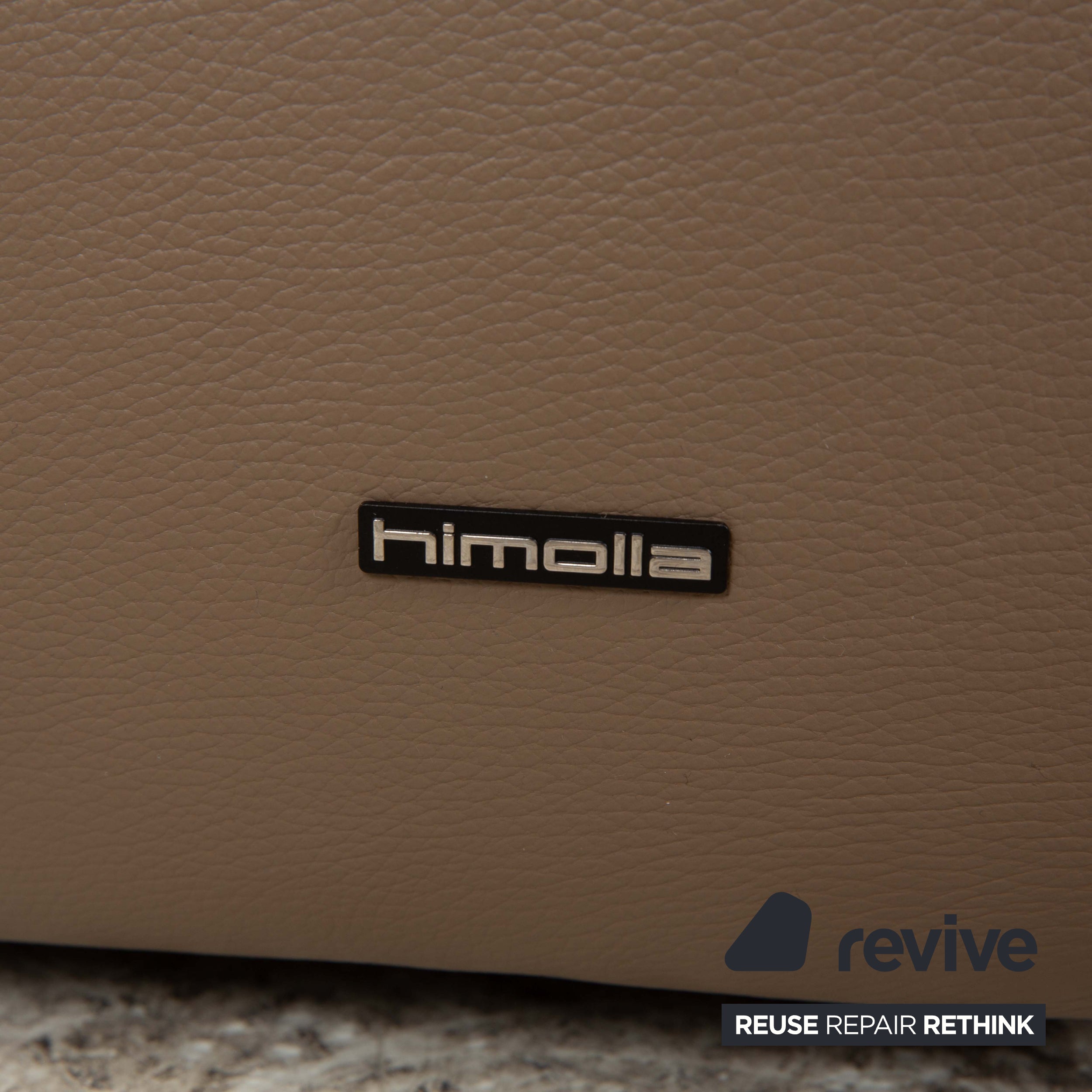 Himolla 1301 canapé d'angle en cuir beige taupe chaise longue droite fonction électrique et manuelle canapé canapé