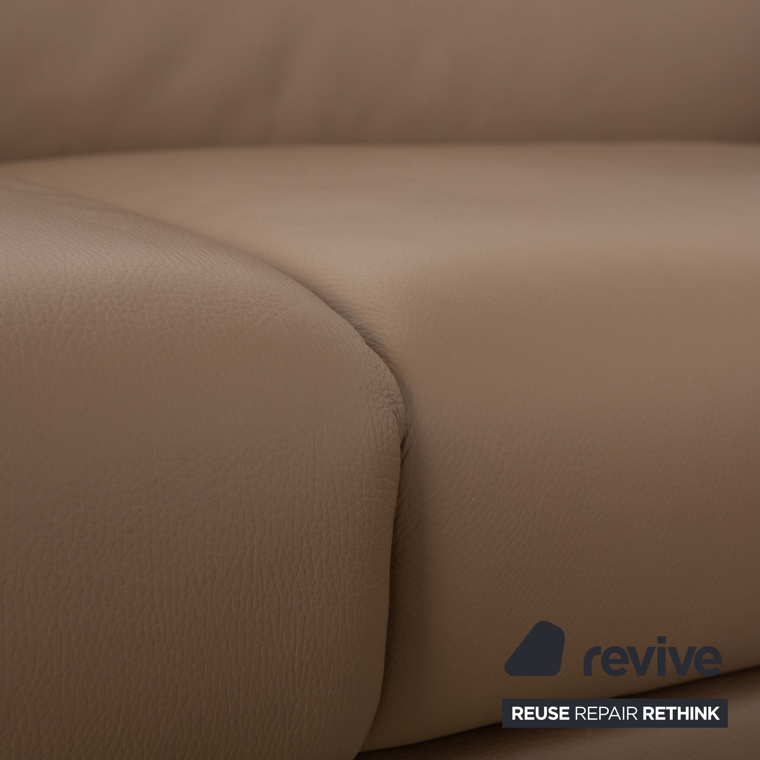 Himolla 1301 canapé d'angle en cuir beige taupe chaise longue droite fonction électrique et manuelle canapé canapé