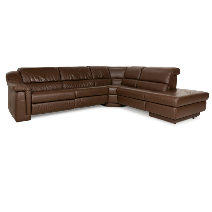 Himolla 1301 Leder Ecksofa Braun elektrische & manuelle Funktion Sofa Couch