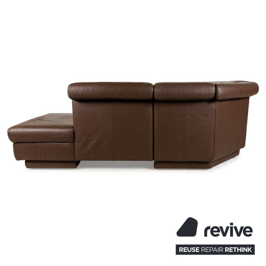 Himolla 1301 Leder Ecksofa Braun elektrische & manuelle Funktion Sofa Couch