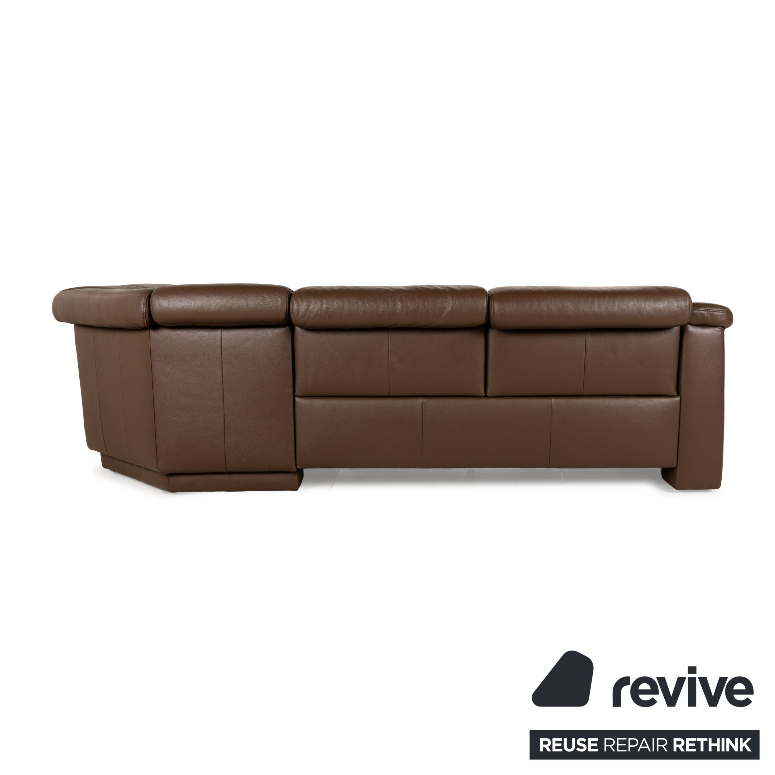 Himolla 1301 Leather Corner Sofa Brown Electric & Manual Function Sofa Couch