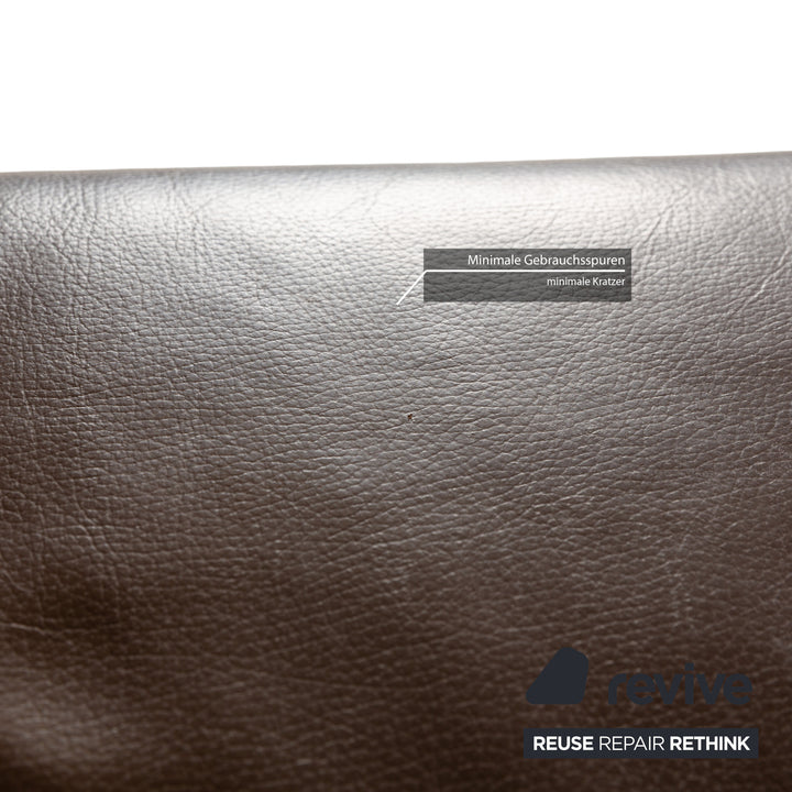 Himolla 1301 Leder Ecksofa Braun elektrische & manuelle Funktion Sofa Couch